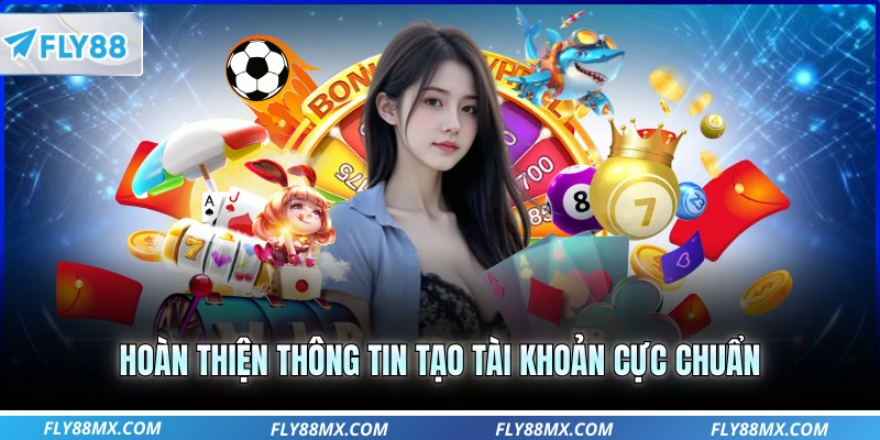 Hoàn thiện thông tin tạo tài khoản cực chuẩn